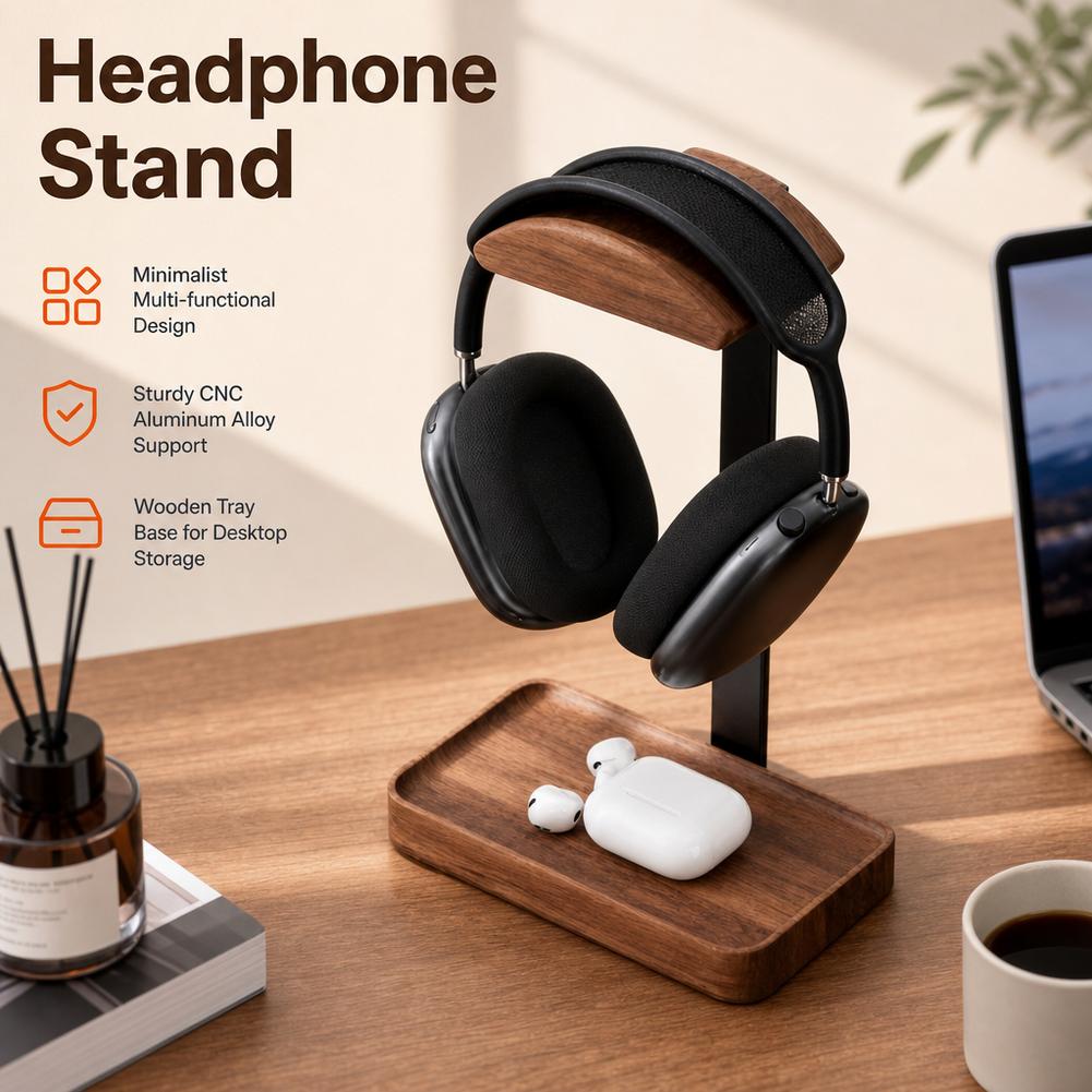 Walnut Headphone Stand Stores  - Headphone Stand Desk 评论和价格