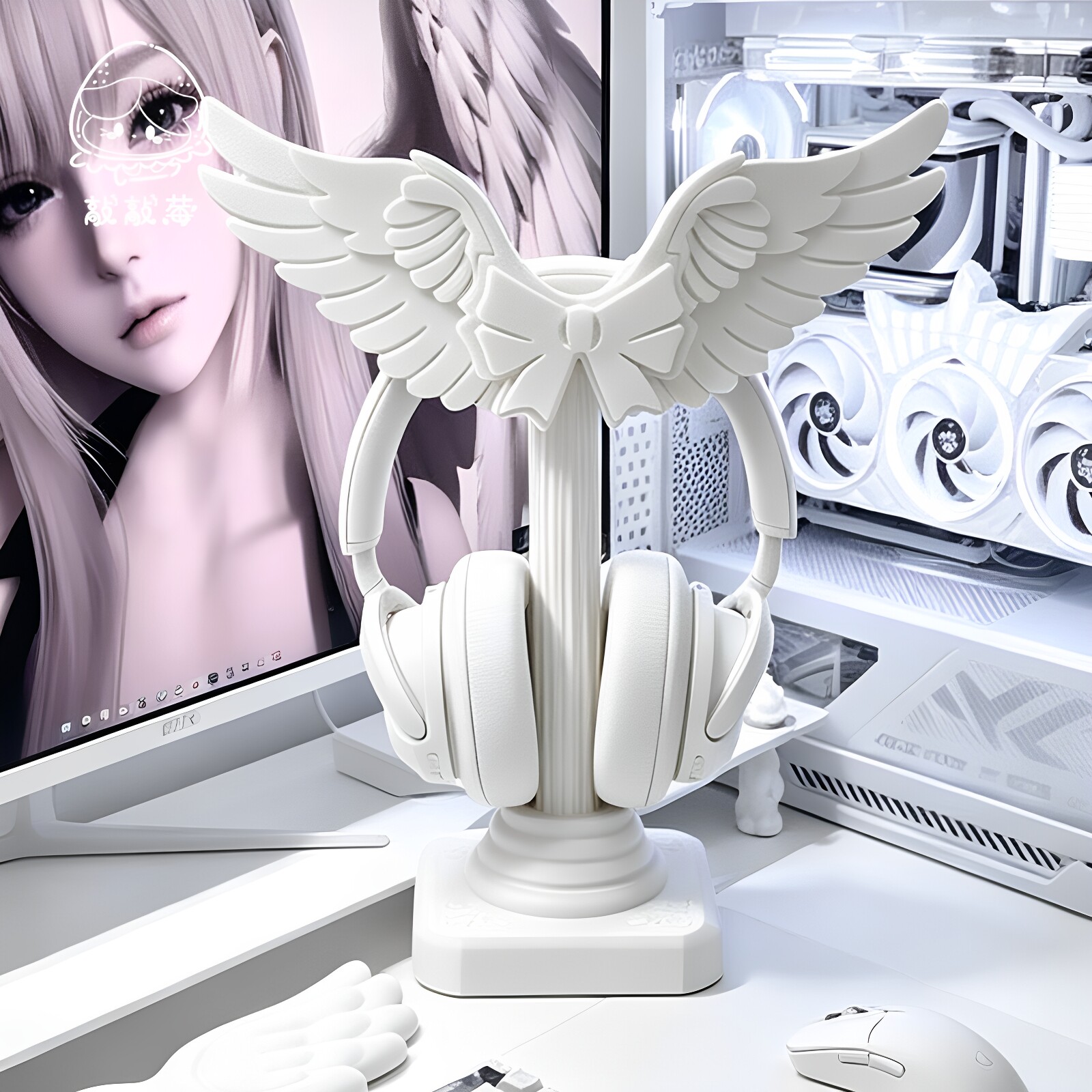Cute Angel Wing Headset Holder - Headphone Stand Desk 评论和价格
